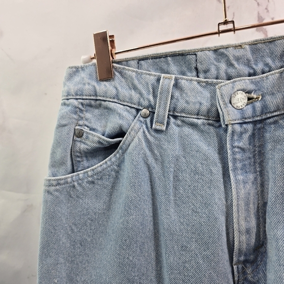 Levis Jeans Women 29x31 Vintage 90s 917 High Rise Bootcut Tie Dye Rigid Denim L2 - Picture 2 of 12